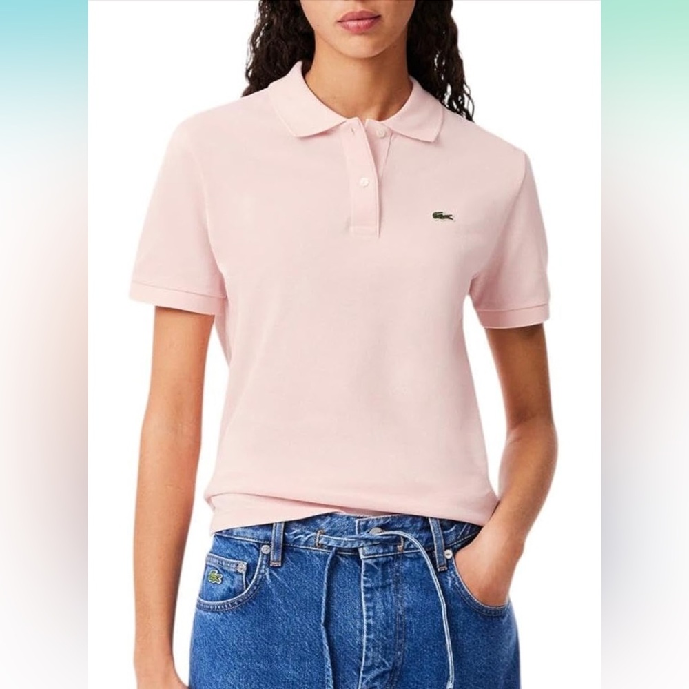 Lacoste Women's Regular Fit Soft Cotton Petit Pique Polo - Size 38 - NWOT
